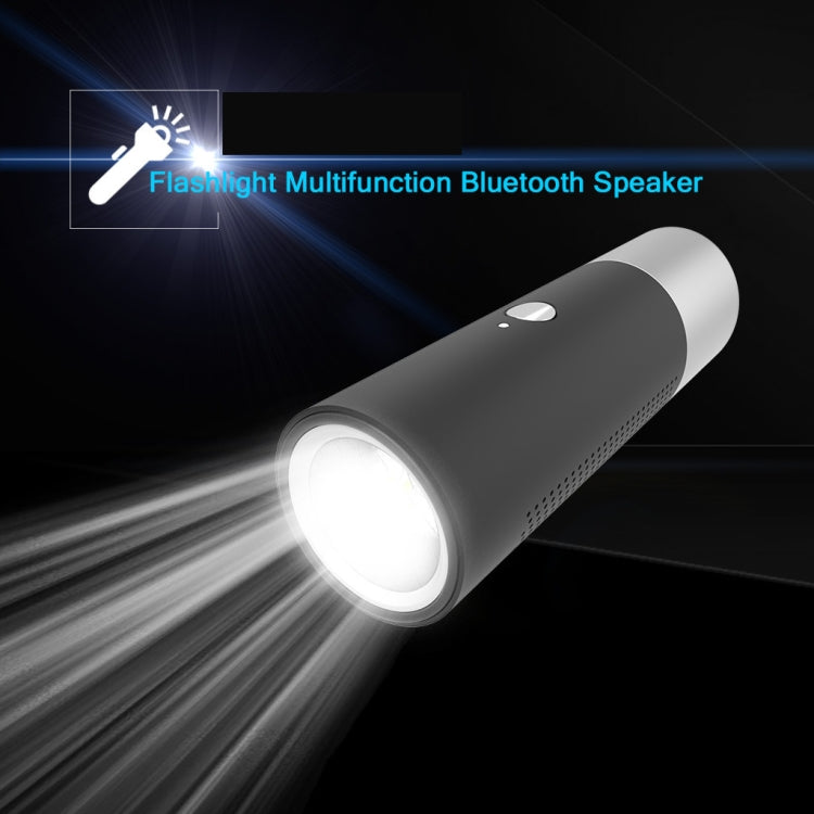 BT201 Small Steel Gun Flashlight Bluetooth Speaker Outdoor Waterproof Metal Small Speaker