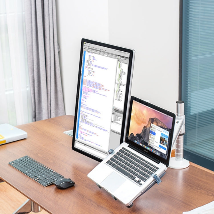 OA-7X Laptop Monitor Desktop Lifting Bracket(Silver)