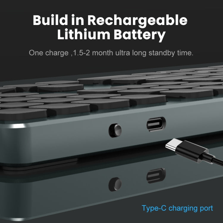 K9500 110 Keys 2.4G+Bluetooth Dual Mode Mute Office Wireless Keyboard