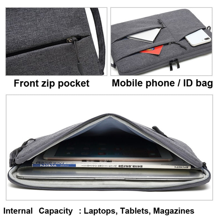 Zipper Type Polyester Business Laptop Liner Bag, Size: 15.6 Inch