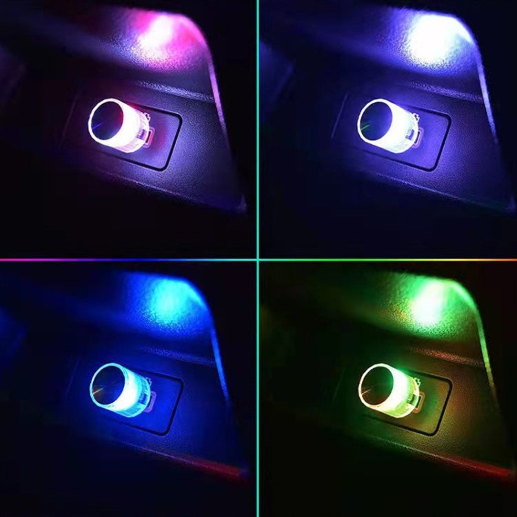 10 PCS Car Decorative USB Universal LED Atmosphere Lamp, Colour: Colorful Slow Flash