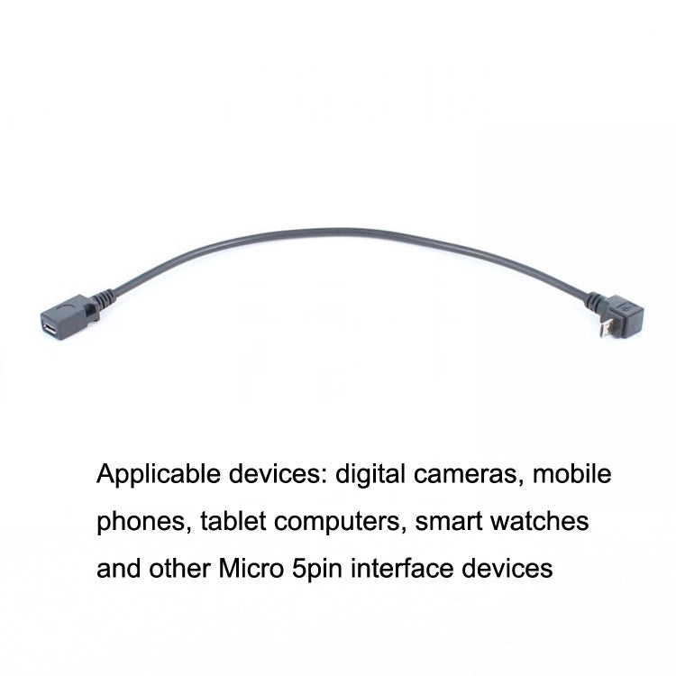 5 PCS 90 Degree Micro Male To Female Extension Cable