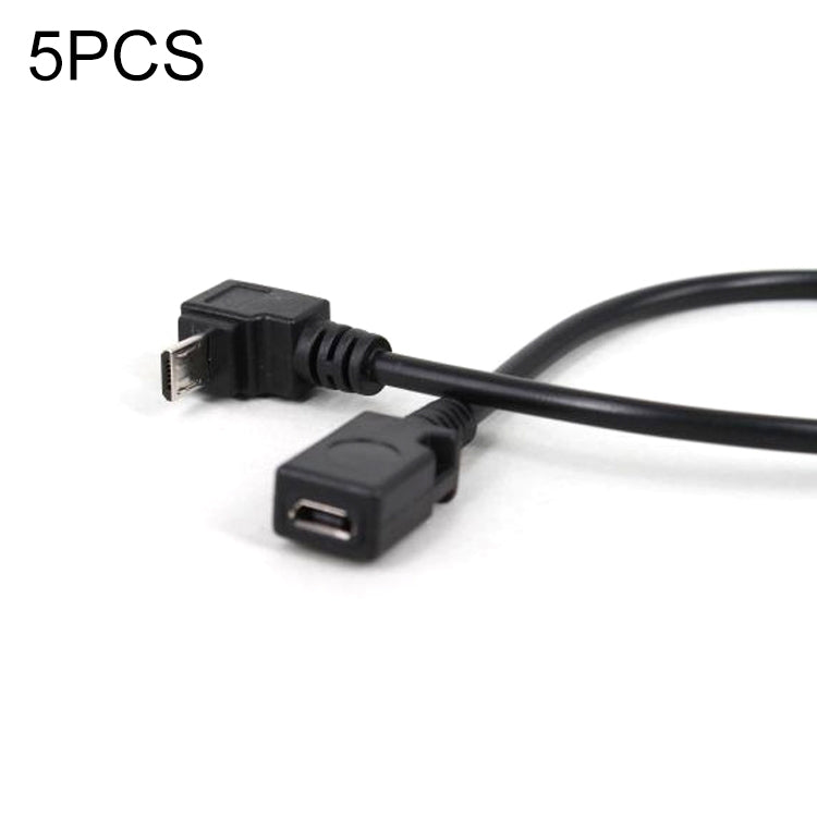 5 PCS 90 Degree Micro Male To Female Extension Cable