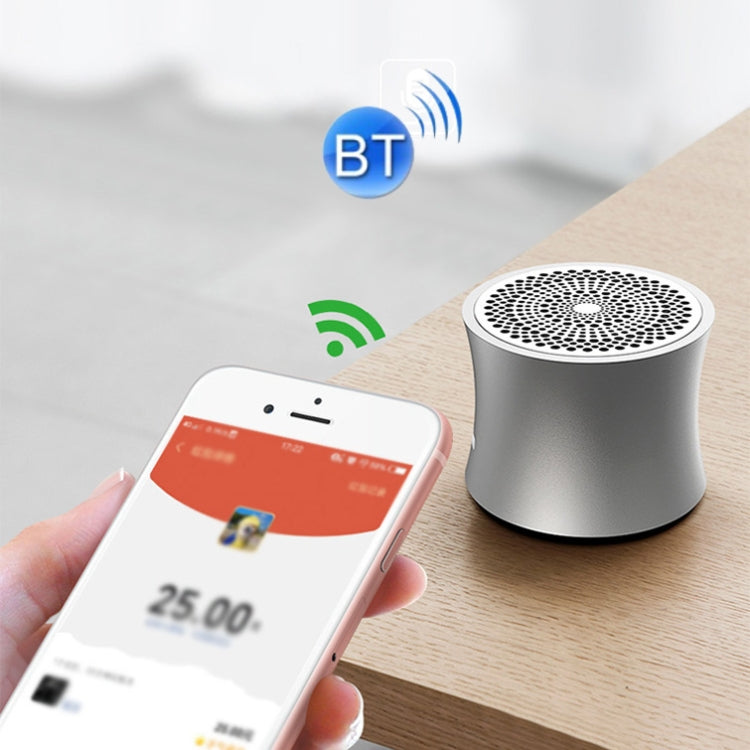 QE803 Slender Waist Mini Bluetooth Speaker with Double Click Camera Function(Black)