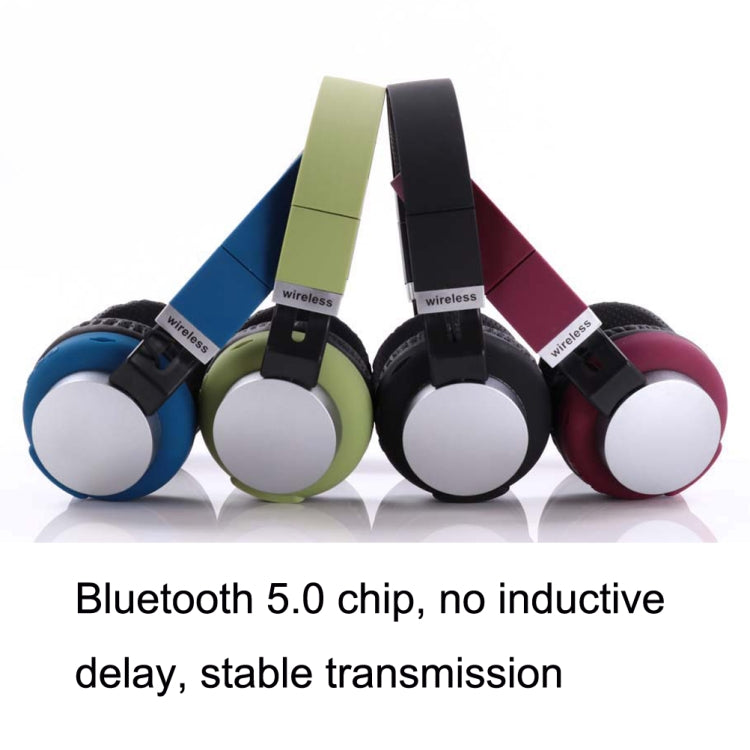 MH8 Wireless Card Sports Folding Bluetooth Headset, Colour: Blue