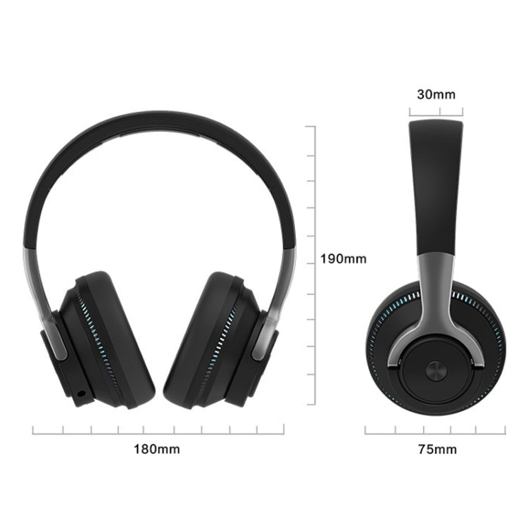 H2 Colorful Luminous Subwoofer Folding Retractable Card Wireless Bluetooth Headset