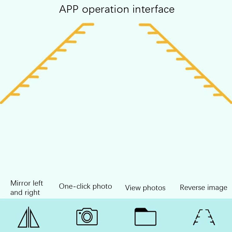 Car Wireless WiFi Reversing Camera HD Night Vision Rear View Reversing Image(Black)