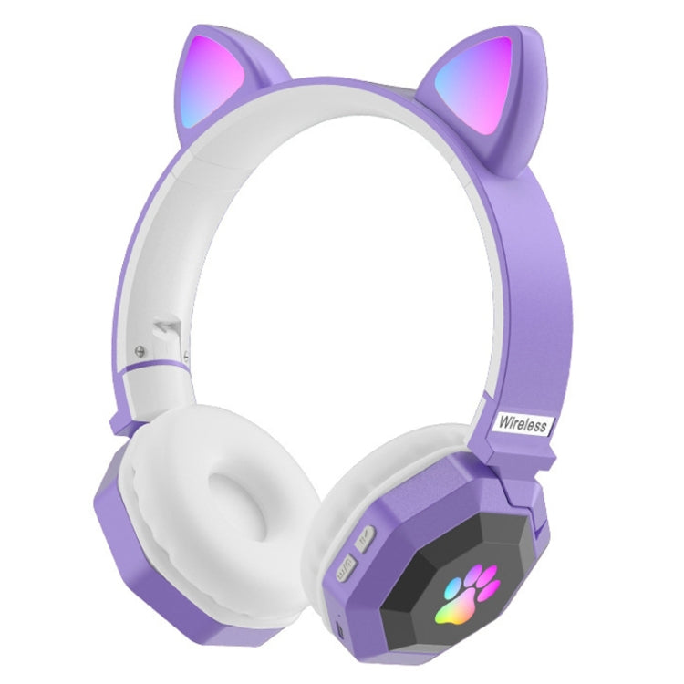LS020 Glowing Folding Cat Ears Wireless Bluetooth Sports Headset