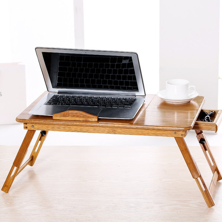 Sunflower Pattern Bed Laptop Desk Foldable Book Desk With Drawer ,Size: Medium