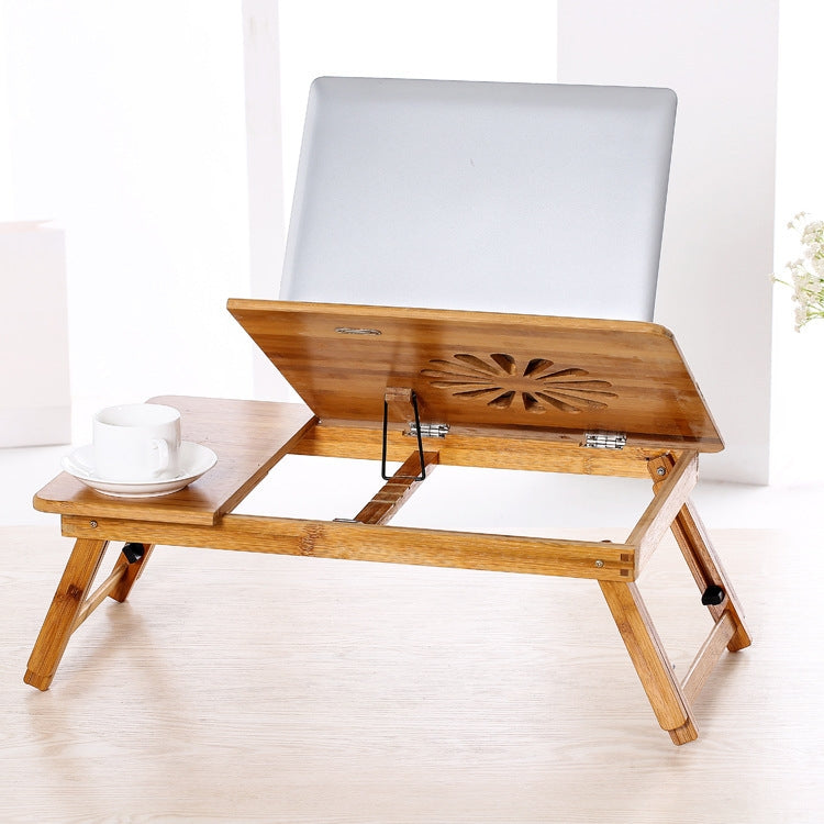 Sunflower Pattern Bed Laptop Desk Foldable Book Desk With Drawer ,Size: Medium