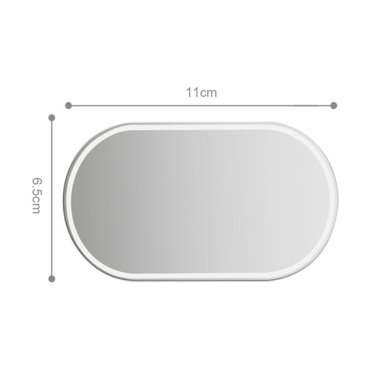 Sun Visor High-Definition Mirror Stainless Steel Makeup Mirror Oval Small