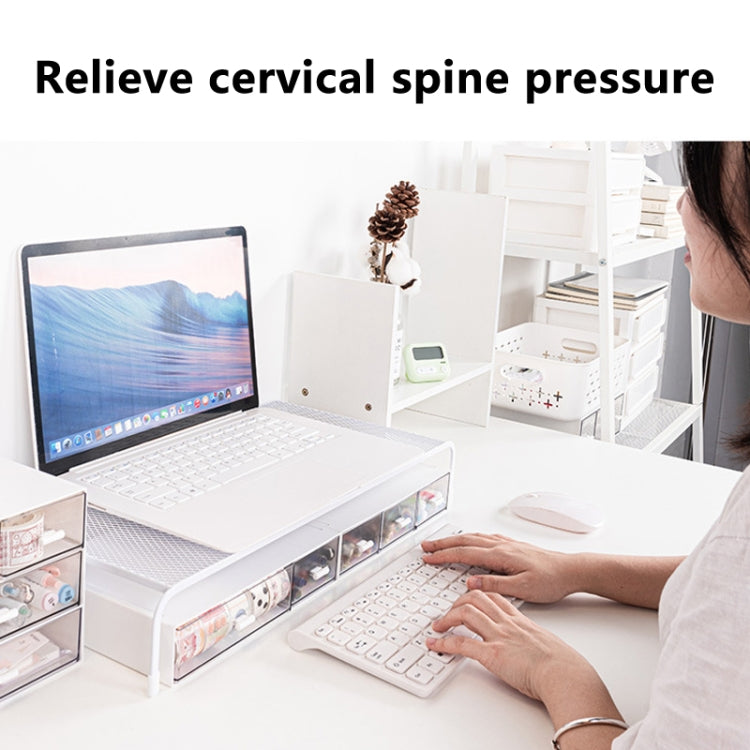 Computer Elevated Rack Monitor Bracket Storage Rack,Style: Single Layer