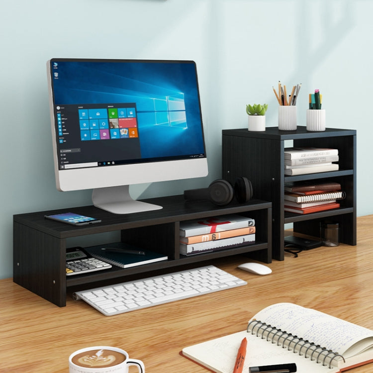 Computer Elevated Rack Monitor Bracket Storage Rack,Style: Double Layer+Three Layers