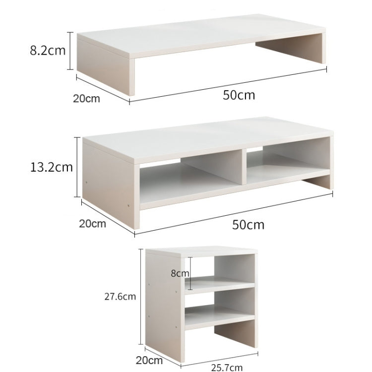 Computer Elevated Rack Monitor Bracket Storage Rack,Style: Double Layer+Three Layers