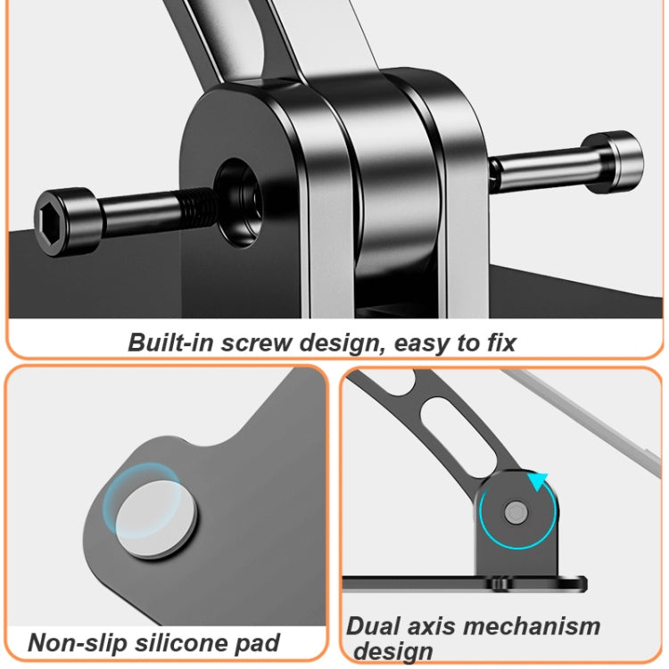 double Rod Laptop Folding Lift Stand Tablet Stand with Fan Radiator