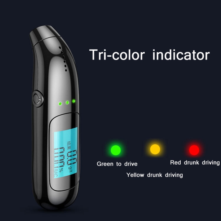 Portable Air Blowing High Precision Alcohol Tester, Specification: Japanese (Black)