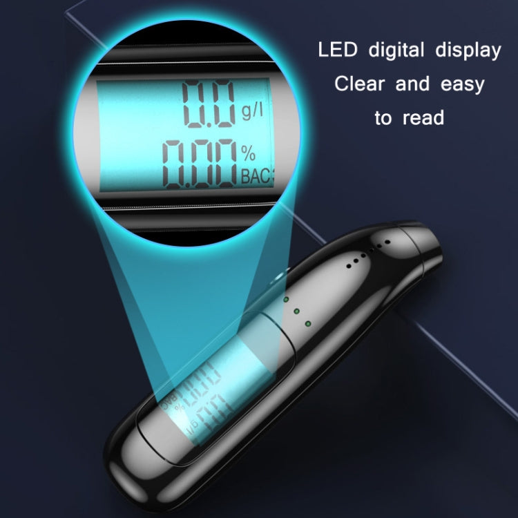 Portable Air Blowing High Precision Alcohol Tester, Specification: Japanese (Black)