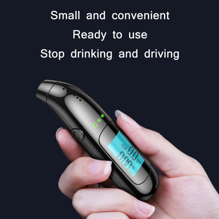 Portable Air Blowing High Precision Alcohol Tester, Specification: Japanese (Black)