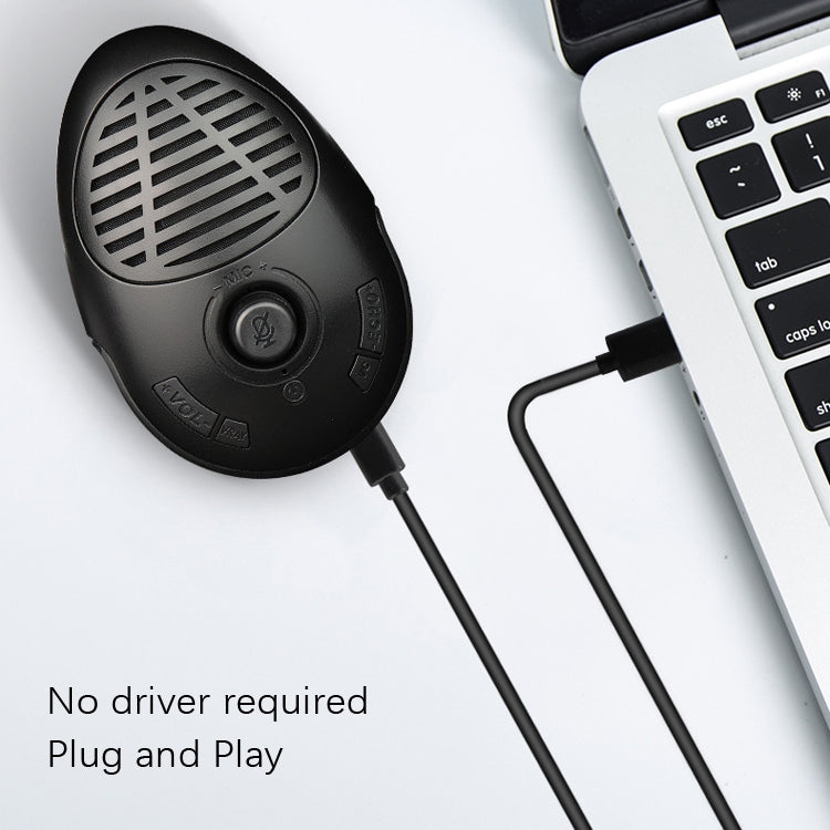 RGB Lights USB Computer Microphone Built-In Speaker Desktop Microphone(Black)