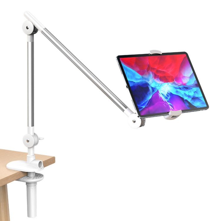 JHD-339 Tablet Mobile Phone Lazy Bracket Folding Storage Adjustable Desktop Bracket(White)