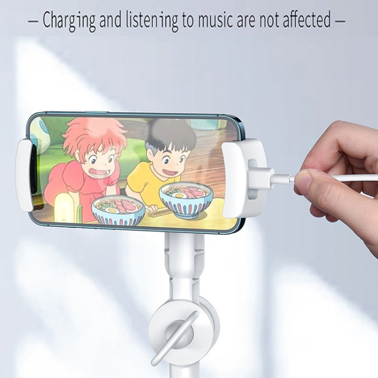 JHD-339 Tablet Mobile Phone Lazy Bracket Folding Storage Adjustable Desktop Bracket(White)