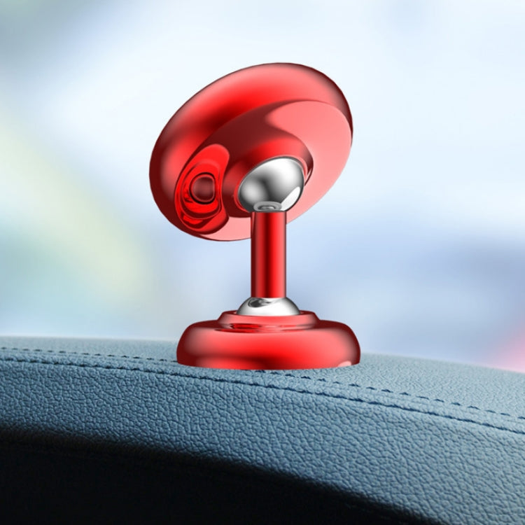Car Aluminum Alloy Magnetic Mobile Phone Holder, Colour: Red (Luminous)