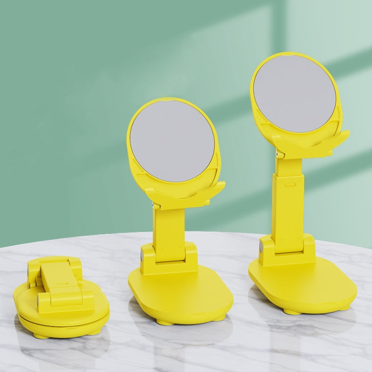 T1 Home Desktop Mobile Phone Selfie Live Broadcast Bracket, Colour: Yellow