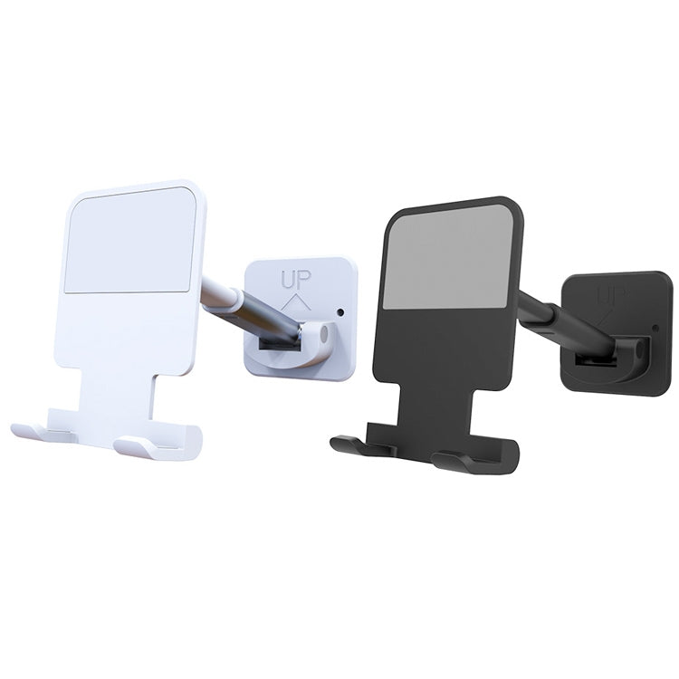 2 PCS T11 Wall Paste Mobile Phone Bracket Foldable Lift Bathroom Kitchen Wall Bracket