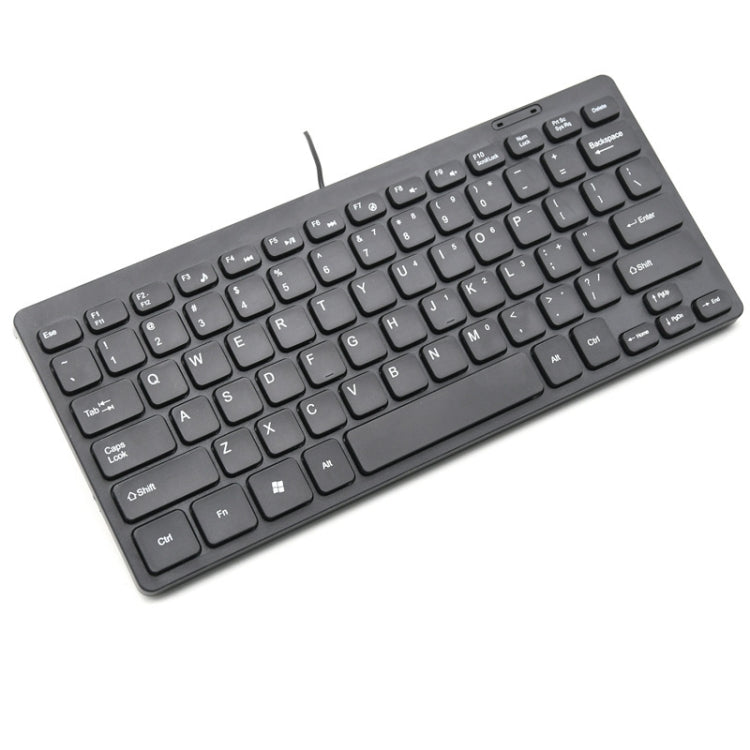 K1000 87 Keys Thin Wire Small Keyboard Multimedia Mini Keyboard