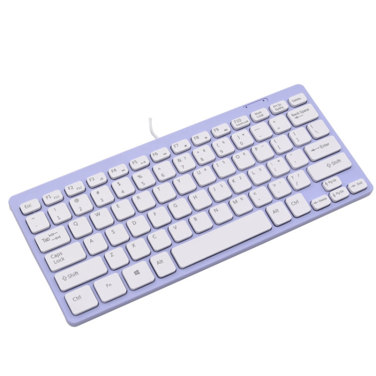 K1000 87 Keys Thin Wire Small Keyboard Multimedia Mini Keyboard