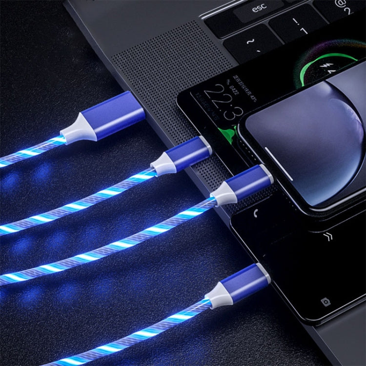 8 Pin+Type-C+Micro USB Phone Streamer Three-Head Charging Line, Model: 3 In 1 1.2m