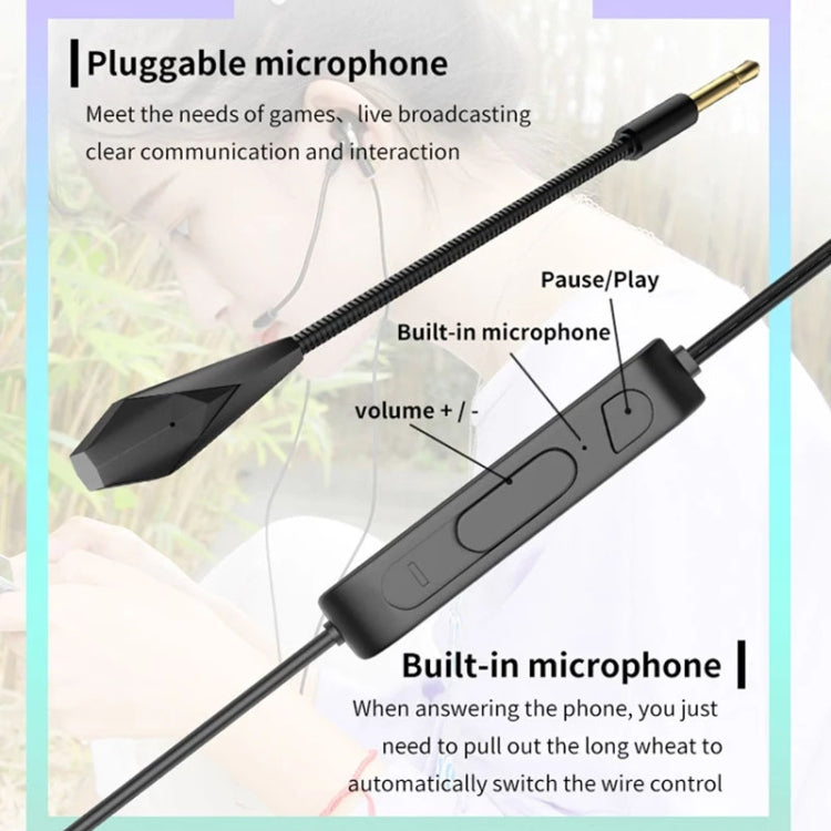 3.5mm Interface Mobile Phone Wire Control Headphones