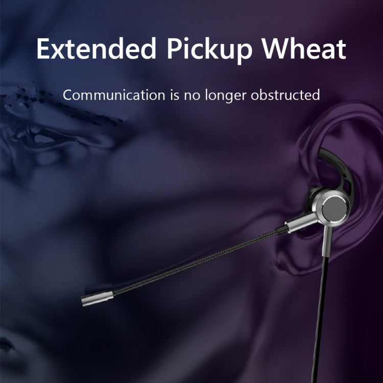 Heavy Bass Metal Wired Double Microphone Electric Versus Headphones, Colour: 3.5mm Interface