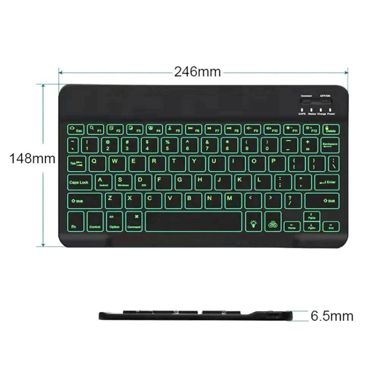 78 Keys 10 Inch RGB Colorful Backlit Bluetooth Keyboard For Mobile Phone / Tablet