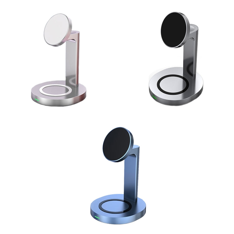 F6 3 In 1 Wireless Magnetic Mobile Phone Charger(Grey)