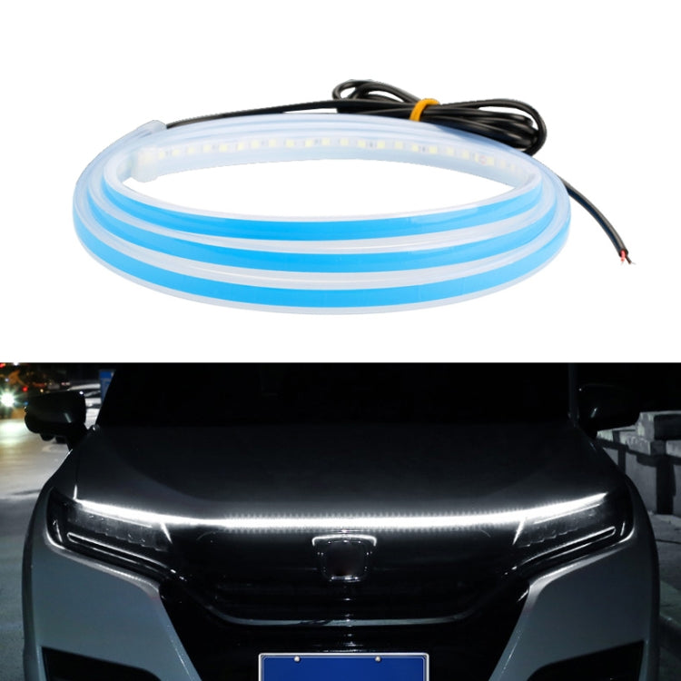 Car LED Streamer Decorative Hood Atmosphere Lights, Style: Monochrome White Light