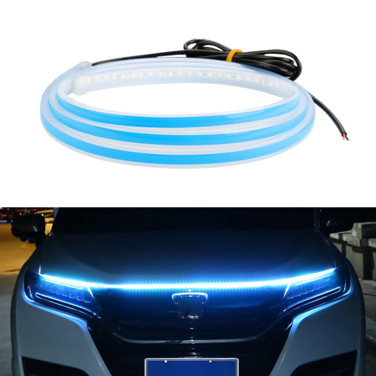 Car LED Streamer Decorative Hood Atmosphere Lights, Style: Monochrome Ice Blue Light
