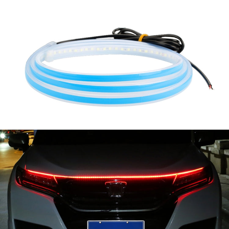 Car LED Streamer Decorative Hood Atmosphere Lights, Style: Monochrome Red Light