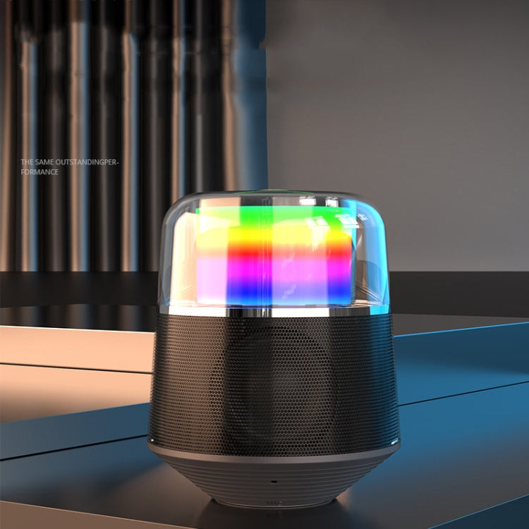 S6 RGB Colorful Lights Mini Bluetooth Speaker(Dazzling black)