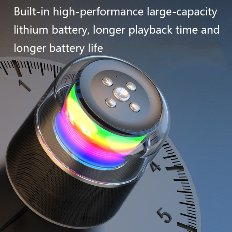 S6 RGB Colorful Lights Mini Bluetooth Speaker(Dazzling black)