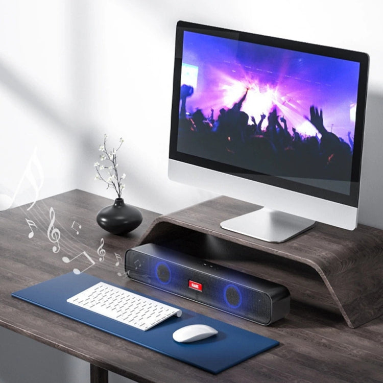 HA05 Dual Speaker Diaphragm Bluetooth Speaker with Phone Frame Function(Dazzling Black)