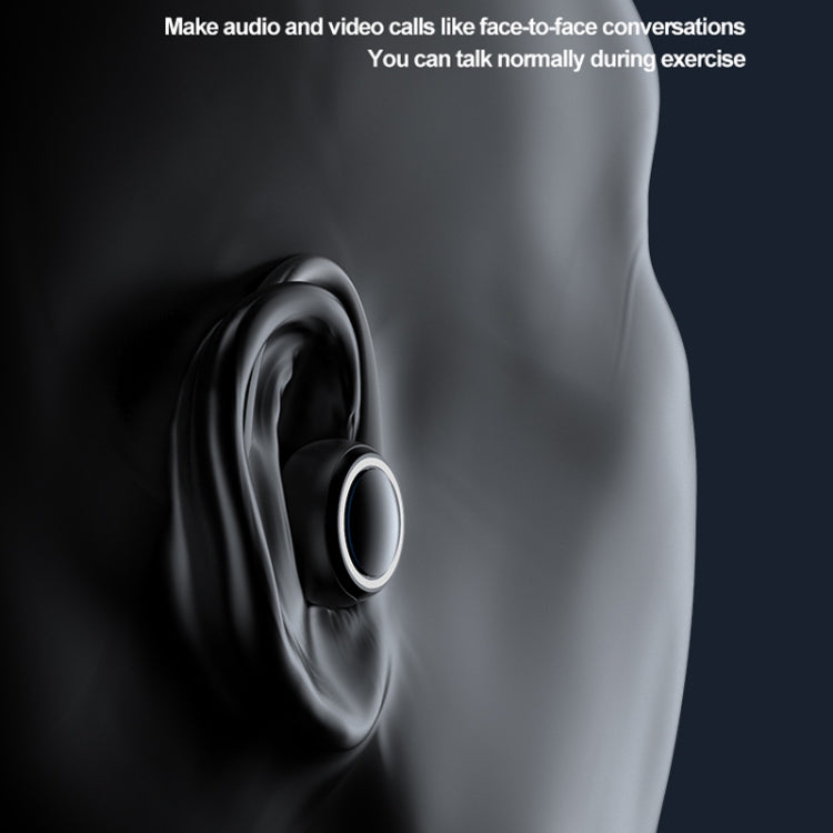 A1S Bluetooth Earphone Hanging Ear Incorporation True Sound Sports Single Ear Headset(Black)