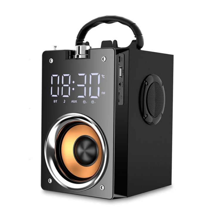 T3 Multifunctional Subwoofer Clock Bluetooth Speaker With Phone Stand Function(Black)
