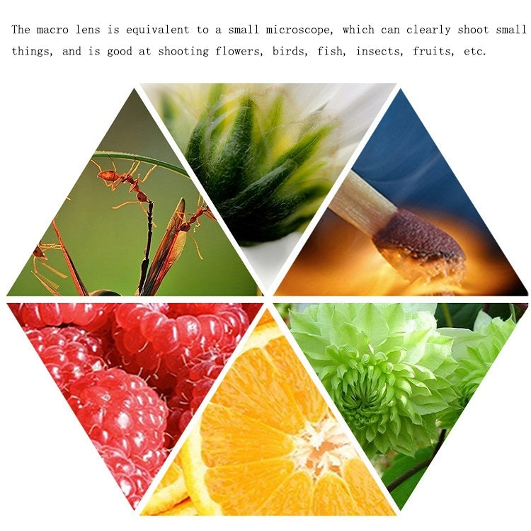 Universal Mobile Phone Macro Lens 20 Times Amplifies Large Macro Camera Clip Lens(White Clip)