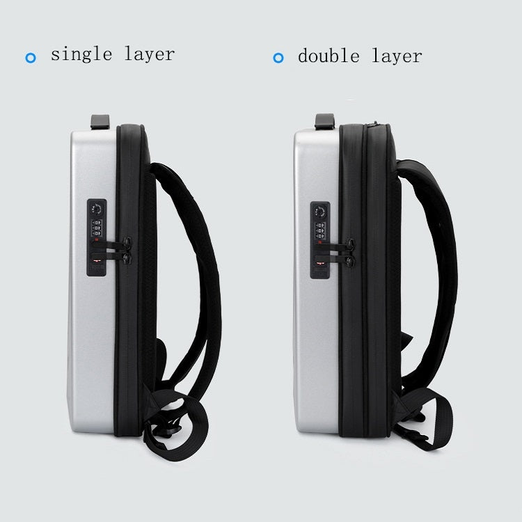 PC Hard Shell Computer Bag Gaming Backpack For Men, Color: Single-layer Silver