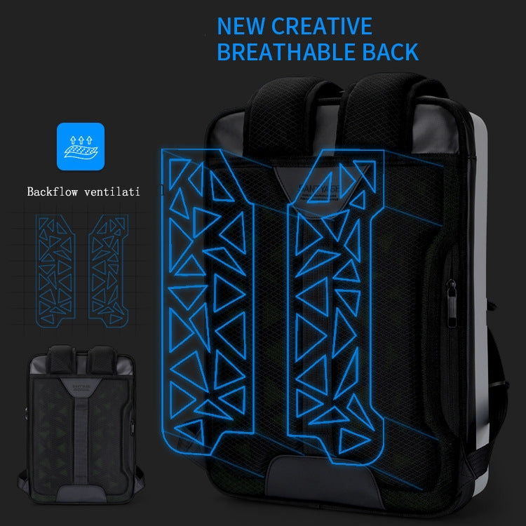 PC Hard Shell Computer Bag Gaming Backpack For Men, Color: Double-layer Black