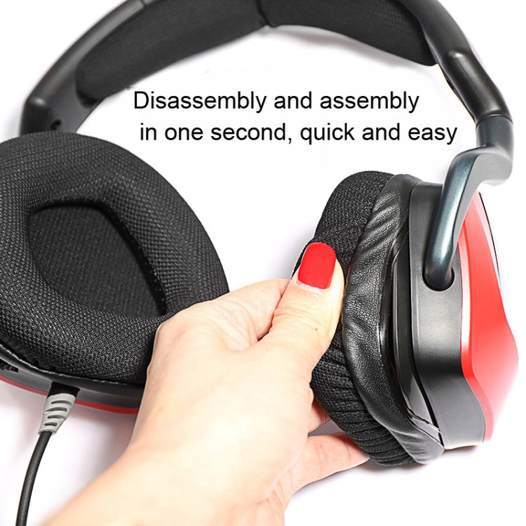 2 PCS Replacement Earpads for Corsair Void Pro Elite,Style: Black Ice Sensory Leather