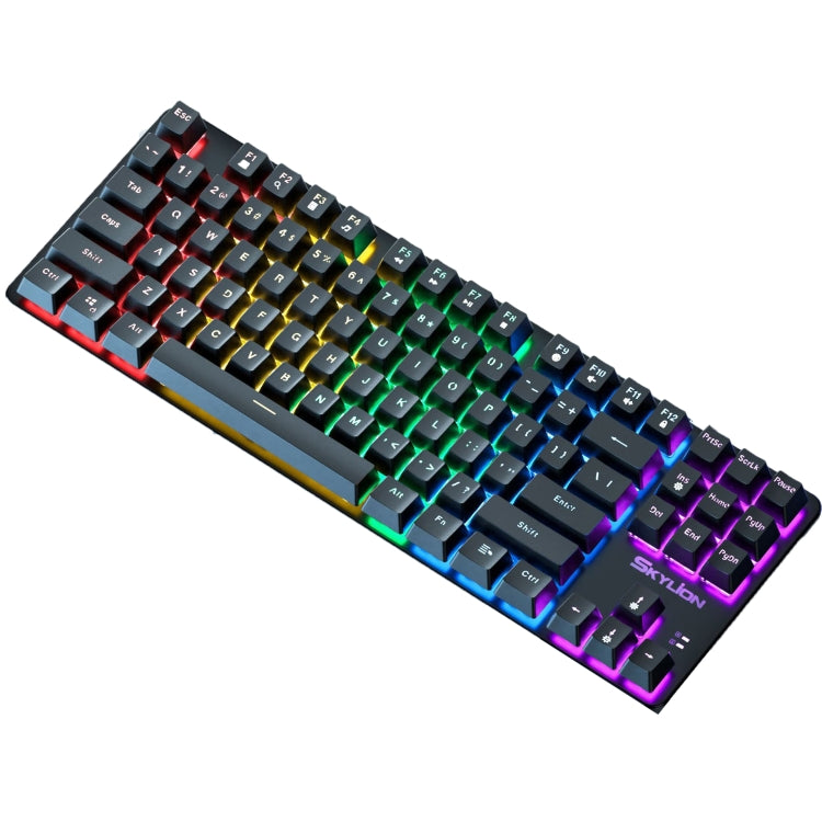 SKYLION H87 Mechanical Green Shaft Wired Computer External Keyboard, Color: Black Green Shaft