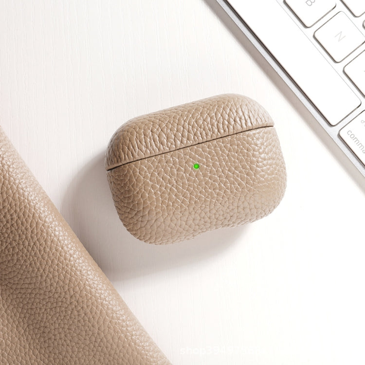 All-Inclusive Style Lychee Grain Cowhide Earphone Case For AirPods 3