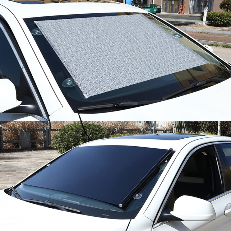 2 PCS Suction Cup Car Shade Curtain Window Telescopic Roller Blind, Size: 40x60cm Black Mesh